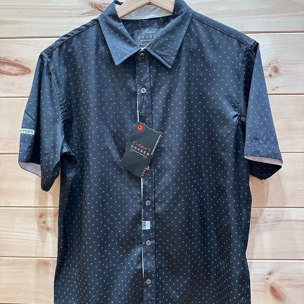 Black Patterned Men's Casual Shirt